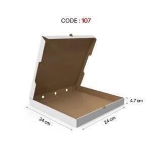 علب بيتزا أبيض 4x24x24 سم
