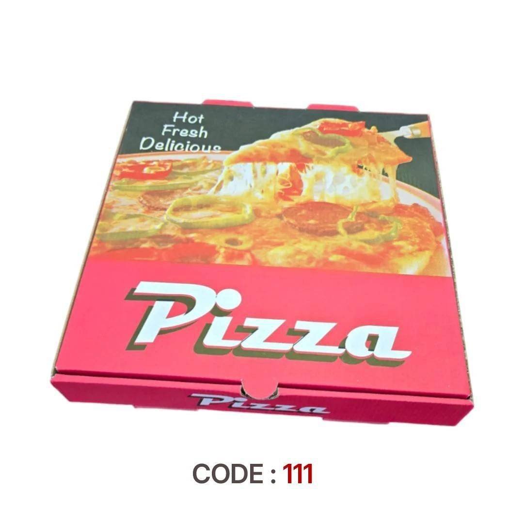 علب بيتزا مطبوعة أبيض 4x29x29 سم